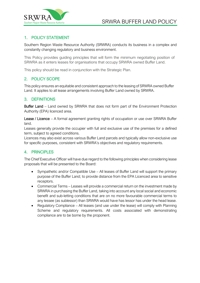 Buffer Land Policy